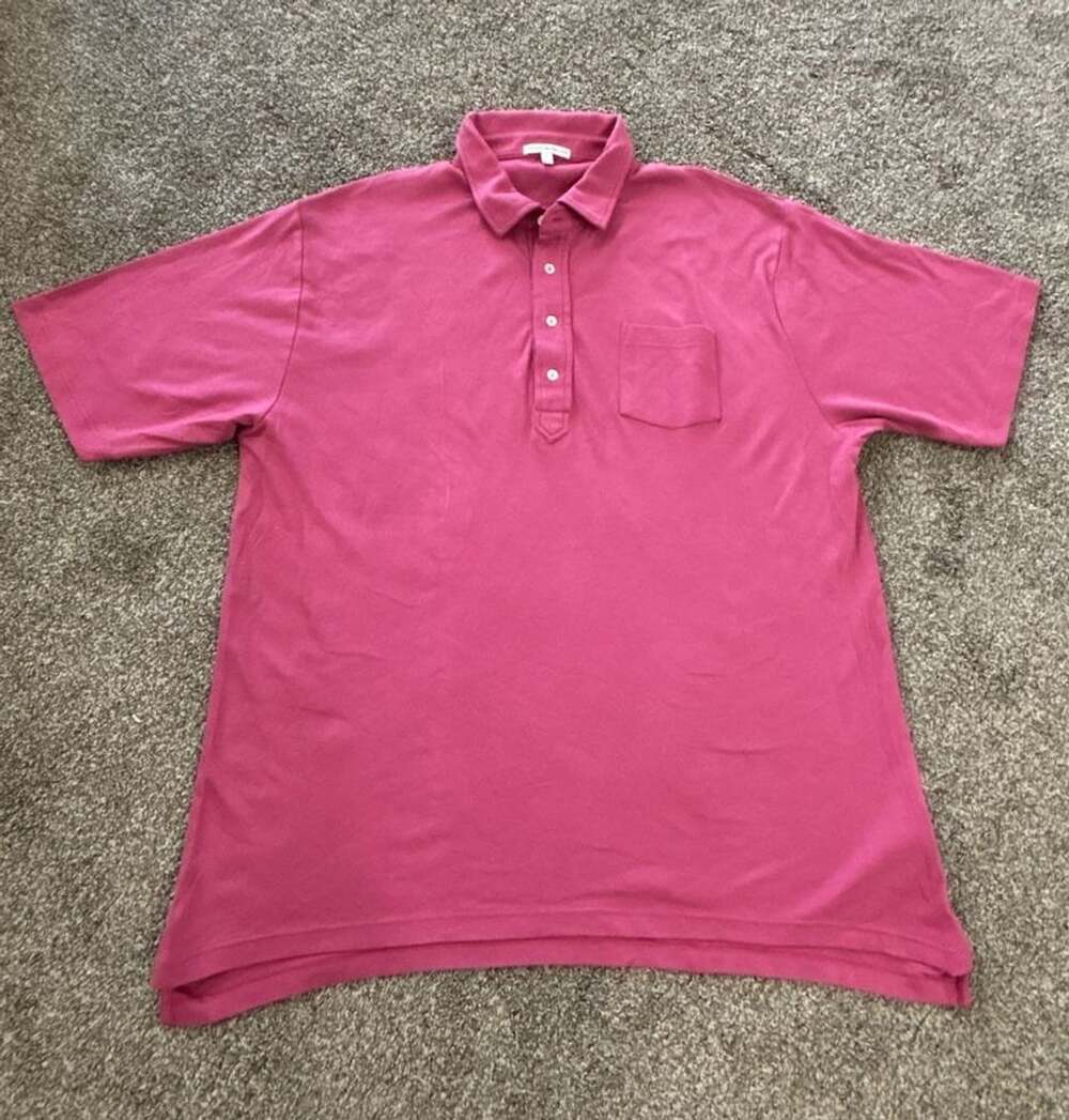 Peter Millar Polo Shirt Size 2XL Pink Pocket Short Sleeve
